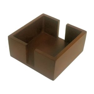 square wooden coaster holder