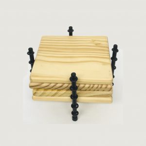 black coasters holder