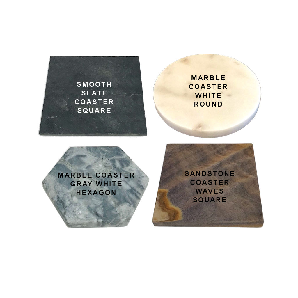 slate marble sandstone coasters