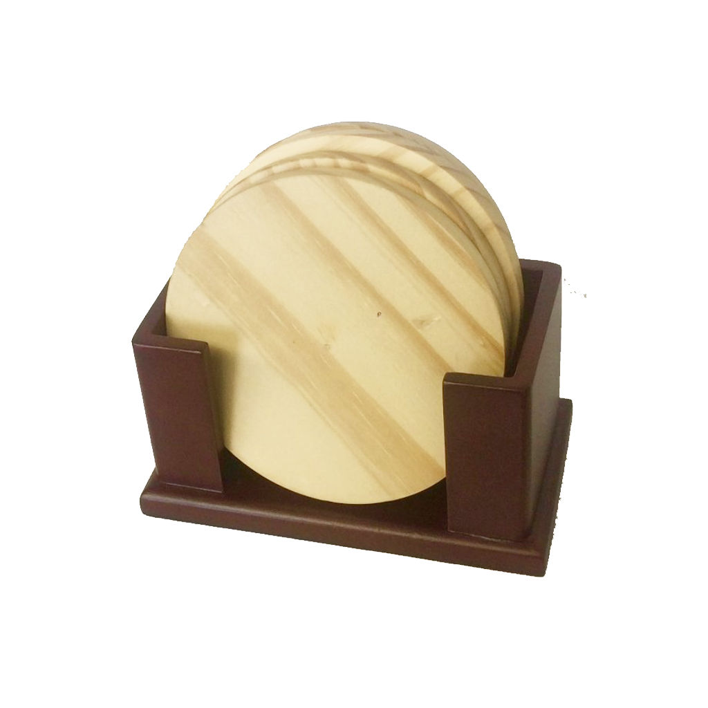 Vertical Wood Coaster Holder - Image 2