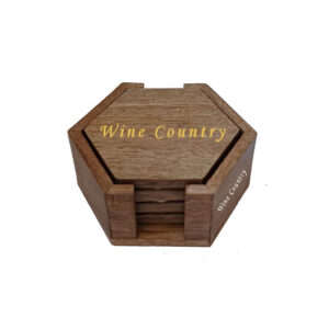hexagon wood coasters bulk