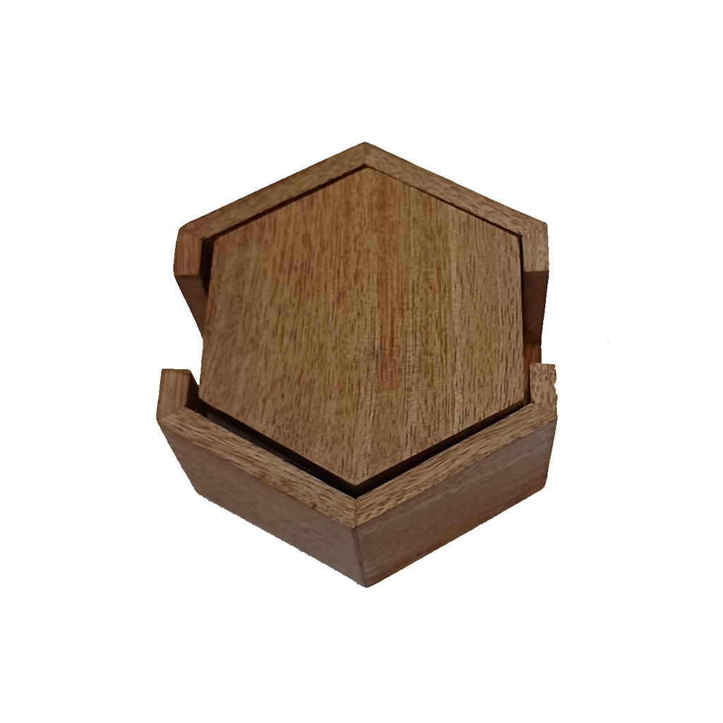 hexagon wood coasters bulk